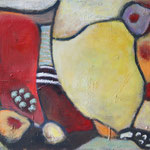 323 Farbenspiel VI, Öl und Acryl auf Leinwand, Herta Reitz, 60 x 80 cm
