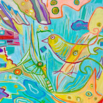 "Wege des Wassers I" Acryl auf Leinwand, 70x110 cm, 2.400 €, Nicole Wächtler