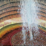 "Niddaquelle" Acryl auf Leinwand, 70x70 cm, 530 €, Christine Neumann