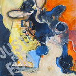 417 Just Fun, Acryl auf Leinwand, Wolf Pannitschka, 100 x 80 cm