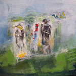 177 Landschaft, Mischtechnk auf Leinwand, Gitta Junge, 50 x 70 cm