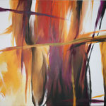 280 Indian Summer,  Acryl auf Leinwand,  Karin Lesser-Köck, 70 x 100 cm