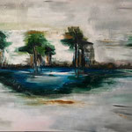 "On the Lake" Acryl auf Leinwand, 60x90 cm, 550 €, Silvia Genova