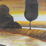 "Die Nidda" Aquarell auf Leinwand, 70x50 cm, 460 €, Françoise Vanden Eede 