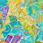 "Wege des Wassers II" Acryl auf Leinwand, 70x110 cm, 2.400 €, Nicole Wächtler