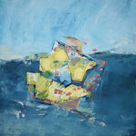 182 Auf hoher See, Mischtechnk auf Leinwand, Gitta Junge, 60 x 60 cm