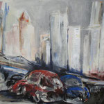 117 Frankfurt, Acryl auf Leinwand, Heide Göbel, 70 x 90 cm