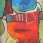 039 Farbenspiel I, Öl und Acryl auf Leinwand, Herta Reitz, 100 x 70 cm