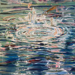 "Fische im Wasser" Acryl auf Leinwand, 70x70 cm, 550 €, Barbara Ziegert