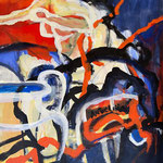 131 Antheleia, Acryl auf Leinwand, Wolf Pannitschka, 100 x 80 cm