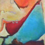 037 Unterwegs II, Öl und Acryl auf Leinwand, Herta Reitz, 100 x 80 cm
