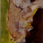 282 Ohne Titel, Acryl auf Leinwand, Marie-Luise Neugebauer, 120 x 40 cm