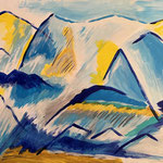 294 Winter in Balderschwang, Acryl auf Leinwand, Gabriele Gottron, 60 x 80 cm