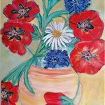 296 Sommerstrauß, Acryl auf Leinwand, Gudrun Voigt, 120 x 100 cm