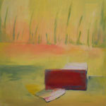 102 Ohne Titel, Acryl auf Leinwand, Brigitte Reich, 80 x 80 cm