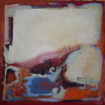 047 Nebelmond, Öl und Acryl auf Leinwand, Herta Reitz, 100 x 100 cm