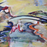 196 Farbenspiel IV, Acryl auf Leinwand, Herta Reitz, 60 x 80 cm