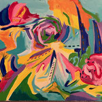 293 Die Farben von Frida, Acryl auf Leinwand, Gabriele Gottron, 70 x 100 cm