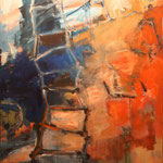 006 Jetzt los, Acryl/Öl auf Leinwand, Manfred Rüth, 80 x 100 cm