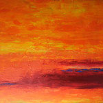 289 Sonne überm Horizont, Acryl auf Leinwand, Ilse Leineweber, 100 x 120 cm