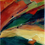 054 Gelbes Feld, Acryl auf Leinwand, Brigitte Reich, 100 x 80 cm
