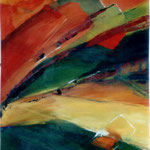054 Gelbes Feld, Acryl auf Leinwand, Brigitte Reich, 100 x 80 cm