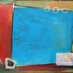 080 Farbenspiel 5b, Öl und Acryl auf Leinwand, Herta Reitz, 76 x 116 cm