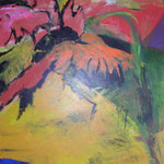 066 Flower power I, Acryl auf Leinwand, Gabriela Dehmer, 90 x 60 cm
