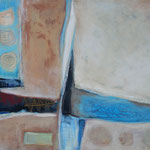 028 Vor dem Blau,  Öl und Acryl auf Leinwand, Herta Reitz, 80 x 100 cm