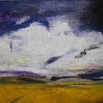 041 Rappsfelder, Acryl auf Leinwand, Heide Göbel, 70 x 90 cm