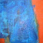 065 Blaues Blau, Acryl auf Leinwand, Gabriela Dehmer, 70 x 70 cm