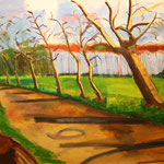 015 Herbstlandschaft,, Acryl auf Leinwand, Manfred Rüth,  90 x 120 cm