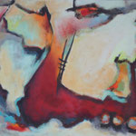244 Echo, Öl und Acryl auf Leinwand, Herta Reitz, 80 x 100 cm