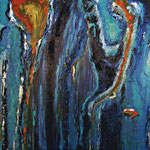 011, Vision, Strukturarbeit/Acryl auf Leinwand, Elsa von Blanc, 80 x 100 cm