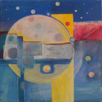155 Kreisgeschichten III, Acryl auf Leinwand, Brigitte Reich, 60 x 60 cm