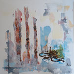 393 Sommer II, Acryl auf Leinwand, Francoise Vanden Eede, 50 x 50 cm