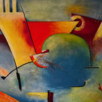 389 Farbenspiel, Acryl auf Leinwand, Herta Reitz, 100 x 120 cm