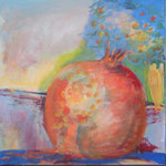086 Paradiesapfel 1, Acryl auf Leinwand, Brigitte Reich, 60 x 60 cm