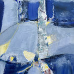 430 Landschaft, Acryl/Collage auf Leinwand, 80 x 60 cm