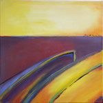 185 Boote II, Acryl auf Leinwand, Brigitte Reich, 50 x 50 cm