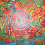 274 Blauer Engel III, Acryl auf Leinwand, Nicole Wächtler, 80 x 100 cm