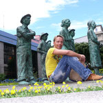 Costa Rica San Jose Statues of Poor Farmers