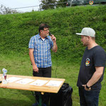 Moderator Jürgen Kutschker und Sportwart Daniel Burgmann