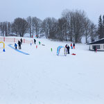 der Kids-Funpark vor der Skihütte