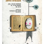 FERIA DEL LIBRO ANTIGUO Y DE OCASIÓN. Diseño gráfico Julio Antonio Blasco. Cliente: Asociación de Libreros de Lance de Valencia, 2013. Diseño cartel y mupi.