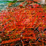 『岡崎大空襲』白日会会友　日展作家・服部臣宏画伯(2005年作)