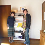 受付を手伝ってくれたお二人。玄関先が華やかに☆
