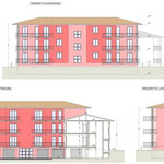 Alloggi di edilizia residenziale pubblica in Acicatena - Edificio tipo A - Prospetti