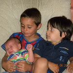 Els meus tres nets: Martí, Dani i Oriol.