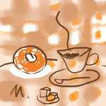 78120【カフェでティータイム、時間は、幸せの時永遠なり。】 万煉（まれん）